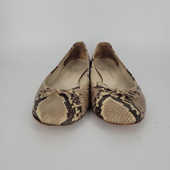 Burberry Snake Print Bow Ballerina Flats 8.5 - Picture 2 of 11